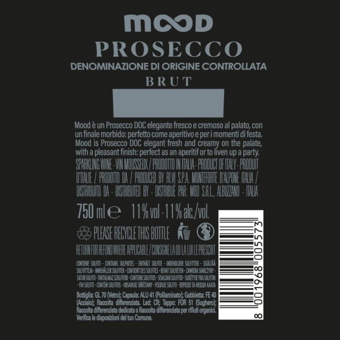 Mood Prosecco Doc Brut Luminous Verde-Mood Prosecco Doc Brut Luminous Zöld - Kép 6