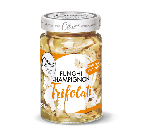 Szeletelt Champignon Gomba - Petrezselyemmel és Fokhagymával Ízesítve. 290gr Citres